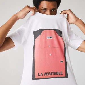 Lacoste Sport Męski T-Shirt Z Nadrukiem Kultowej Koszulki Polo Z Okrągłym Wycięciem Pod Szyją
