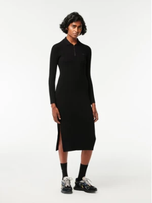 Lacoste Sukienka codzienna EF0632 Czarny Slim Fit