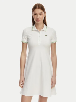 Lacoste Sukienka codzienna EF5288 Biały Regular Fit