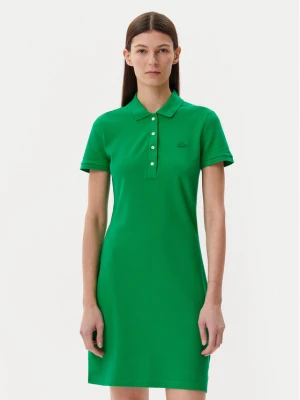 Lacoste Sukienka codzienna EF5473 Zielony Slim Fit