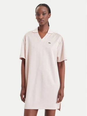 Lacoste Sukienka codzienna EF8309 Różowy jasny Regular Fit