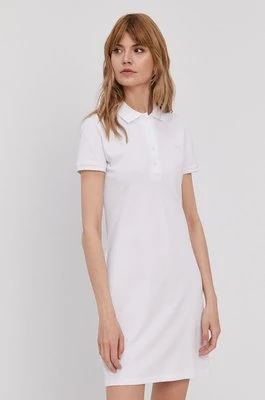 Lacoste Sukienka EF5473 kolor biały mini prosta EF5473-001
