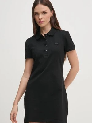 Lacoste Sukienka EF5473 kolor czarny mini prosta EF5473-001