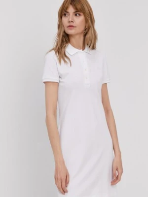 Lacoste sukienka gładka z bawełną