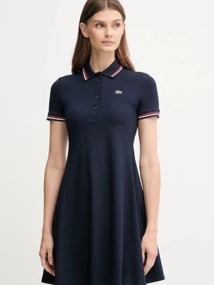 Lacoste sukienka kolor granatowy mini rozkloszowana EF5288