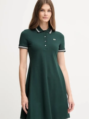 Lacoste sukienka kolor zielony mini rozkloszowana EF5288