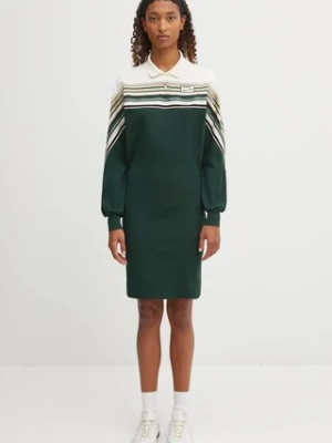 Lacoste sukienka kolor zielony mini rozkloszowana EF5408