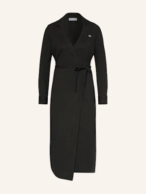 Lacoste Sukienka Kopertowa schwarz