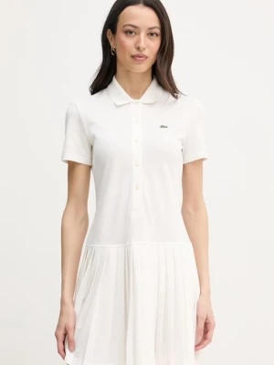 Lacoste sukienka polo z bawełną
