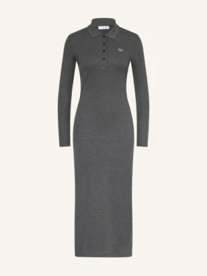 Lacoste Sukienka Polo Z Dżerseju grau