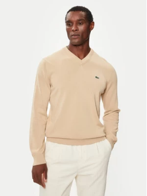 Lacoste Sweter AH1951 Beżowy Regular Fit