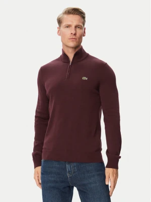 Lacoste Sweter AH1980 Bordowy Classic Fit