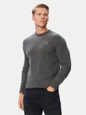 Lacoste Sweter AH2916 Szary ciemny Regular Fit