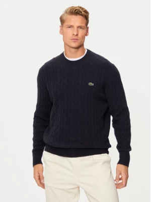 Lacoste Sweter AH2924 Granatowy Regular Fit