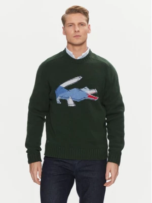 Lacoste Sweter AH3145 Zielony Classic Fit