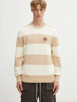 Lacoste sweter bawełniany męski kolor beżowy lekki AH5179