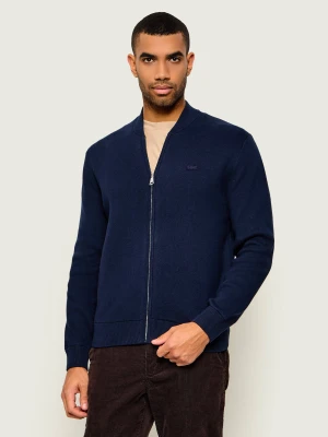 Lacoste Sweter | Classic fit | z dodatkiem wełny granatowy