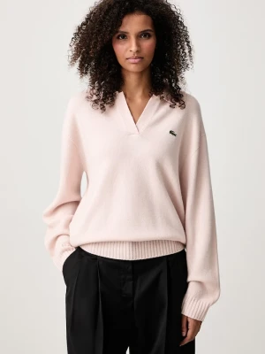 Lacoste sweter damski kaszmirowy różowy
