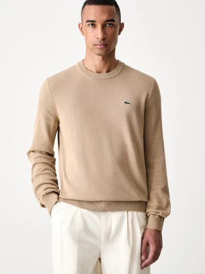 Lacoste sweter męski bawełniany brązowy