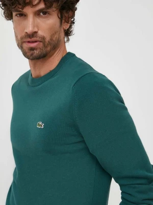 Lacoste sweter męski bawełniany zielony