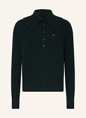 Lacoste Sweter Typu Troyer gruen