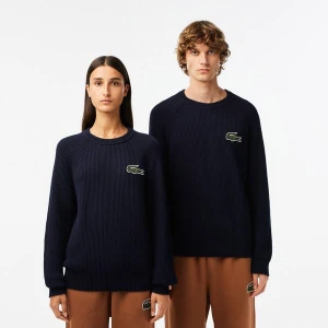 Lacoste Sweter unisex z bawełny organicznej z okrągłym dekoltem