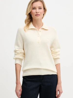 Lacoste sweter wełniany beżowy