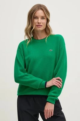 Lacoste sweter wełniany damski kolor zielony