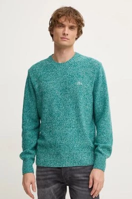 Lacoste sweter wełniany męski kolor zielony AH2920