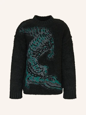 Lacoste Sweter Z Błyszczącą Przędzą schwarz