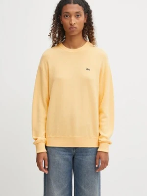 Lacoste sweter z wełną damski kolor beżowy AF4158