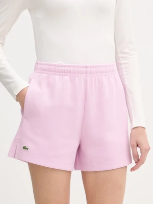 Lacoste szorty dresowe damskie z bawełną