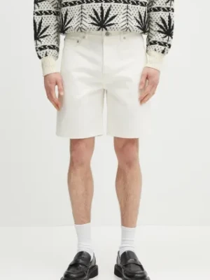 Lacoste szorty jeansowe męskie kolor beżowy FH9932