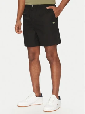 Lacoste Szorty materiałowe GH7220 Czarny Relaxed Fit