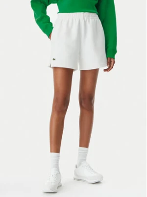 Lacoste Szorty sportowe GF9606 Biały Regular Fit