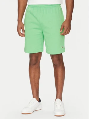 Lacoste Szorty sportowe GH9627 Zielony Regular Fit