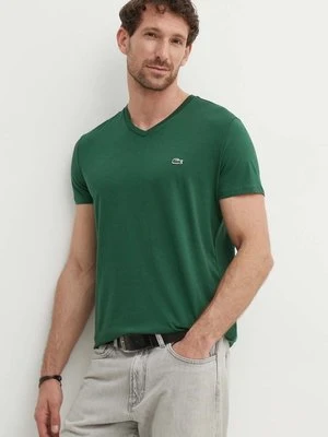 Lacoste t-shirt bawełniany kolor zielony TH6710