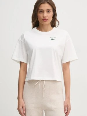 Lacoste t-shirt bawełniany damski kolor biały TF2523