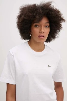 Lacoste t-shirt bawełniany damski kolor biały TF7215