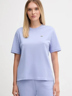 Lacoste t-shirt bawełniany damski kolor niebieski TF7215