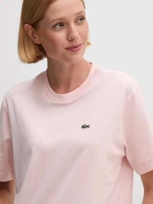Lacoste t-shirt bawełniany damski kolor różowy TF7215