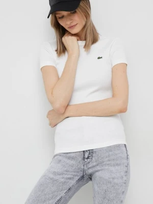 Zdjęcie produktu Lacoste t-shirt bawełniany kolor biały