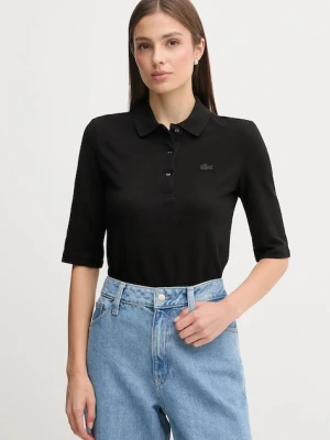 Lacoste t-shirt bawełniany kolor czarny