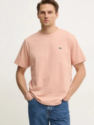 Lacoste t-shirt bawełniany kolor pomarańczowy TH7318