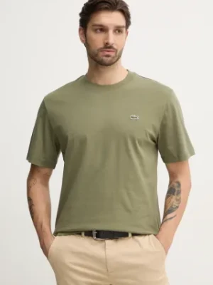 Lacoste t-shirt bawełniany kolor zielony TH7318