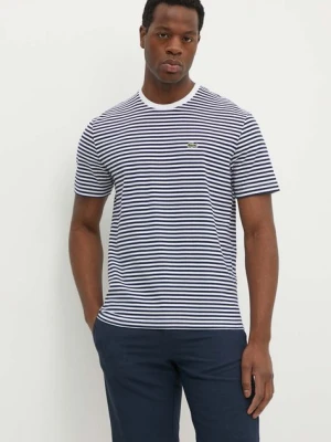 Lacoste t-shirt bawełniany męski kolor granatowy wzorzysty TH9749