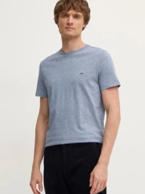 Lacoste t-shirt bawełniany męski kolor niebieski gładki TH6709