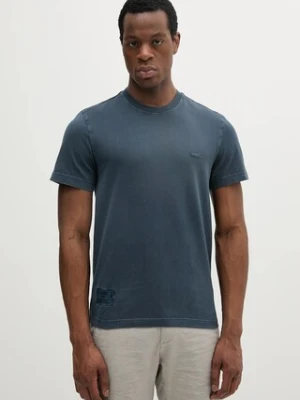 Lacoste t-shirt bawełniany męski kolor niebieski gładki TH9894