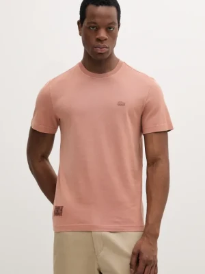Lacoste t-shirt bawełniany męski kolor pomarańczowy gładki TH9894