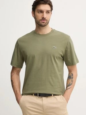 Lacoste t-shirt bawełniany kolor zielony TH7318